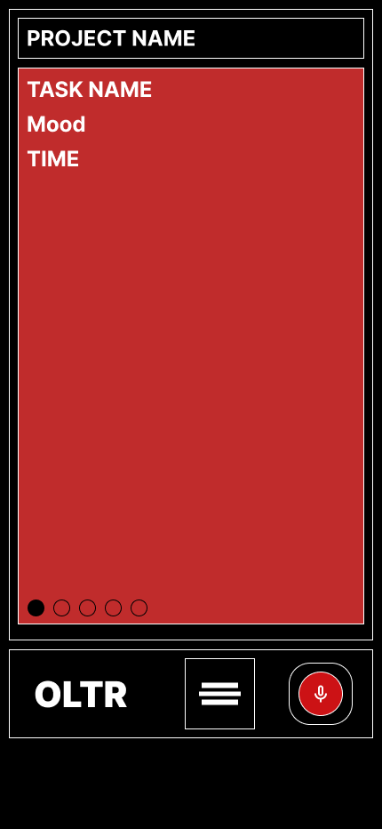 Momentum time-tracking mobile interface
